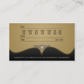 Mokka-Brown-Diamant-Damast-Verabredungs-Karten Terminkarte (Rückseite)