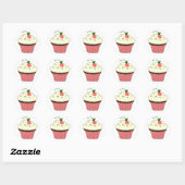 Mokka-Cupcake Runder Aufkleber (Blatt)