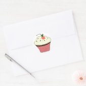 Mokka-Cupcake Runder Aufkleber (Umschlag)