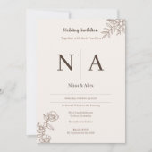 Mokka-Hochzeitseinladung Einladung (Vorderseite)