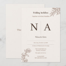 Mokka-Hochzeitseinladung Einladung