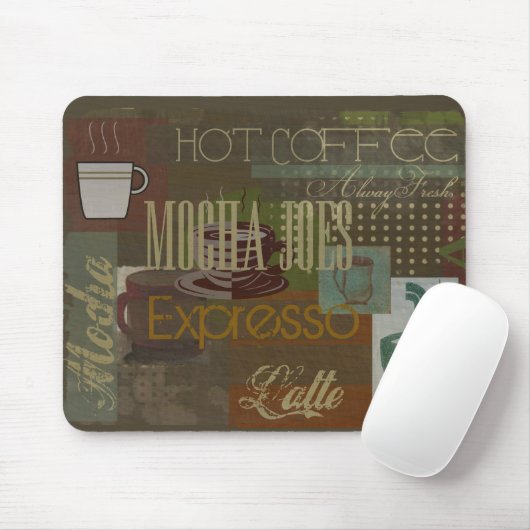 Mokka Joes Café-Zeichen Mousepad (Mit Mouse)