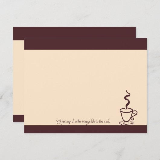 Mokka-Leben zu den Einladung (Vorne/Hinten)