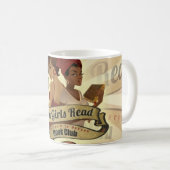 Mokka-Mädchen lasen Logo-Tasse Kaffeetasse (VorderseiteRechts)