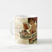 Mokka-Mädchen lasen Logo-Tasse Kaffeetasse (Vorderseite Links)