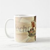 Mokka-Mädchen lasen Logo-Tasse Kaffeetasse (Links)