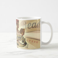 Mokka-Mädchen lasen Logo-Tasse