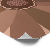 Mokka-Mousse-Daisy-Blume Poster (Ecke)