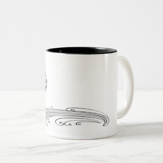 Mokka-Wirbel von Looove Zweifarbige Tasse (VorderseiteRechts)