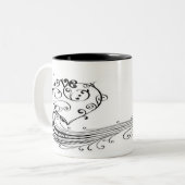 Mokka-Wirbel von Looove Zweifarbige Tasse (Vorderseite Links)