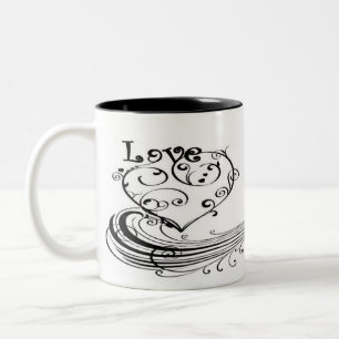 Mokka-Wirbel von Looove Zweifarbige Tasse