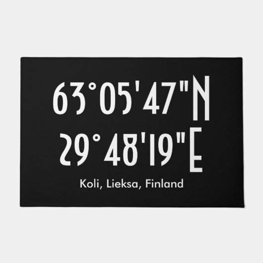 Mökkikoordinaatit ovimatto fußmatte (Vorderseite)
