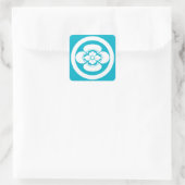 Mokko im Kreis Quadratischer Aufkleber (Tasche)