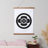 Mokko im Kreis Wandteppich Mit Holzrahmen (Schlafzimmer)