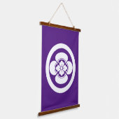 Mokko im Kreis Wandteppich Mit Holzrahmen (Gewinkelt)