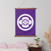 Mokko im Kreis Wandteppich Mit Holzrahmen (Schlafzimmer)