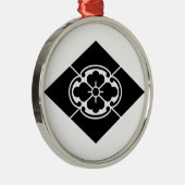 Mokko in Rhombus Silbernes Ornament (Rechts)