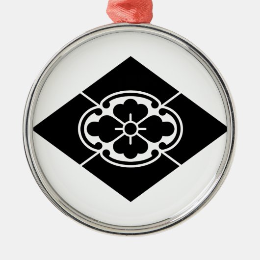 Mokko in Rhombus Silbernes Ornament (Vorne)