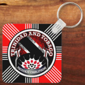 MOKO JUMBIE und STEELPAN mit geometrischem Hinterg Schlüsselanhänger (Rückseite)