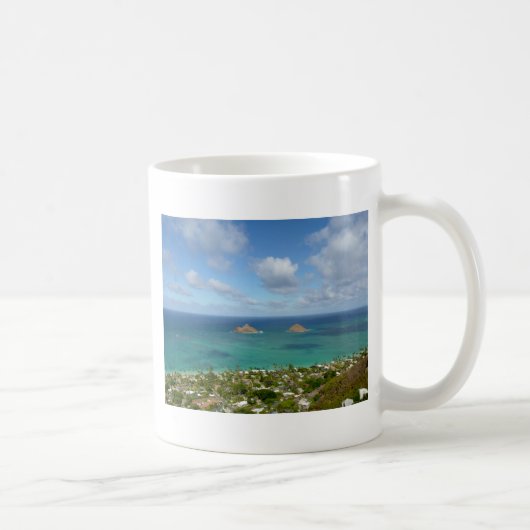 Moks weg vom Ufer von Lanikai Kaffeetasse (Rechts)