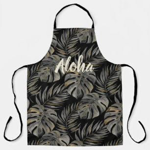 Moku Island Hawaiianische Aquarell-Monstera -Schwa Schürze