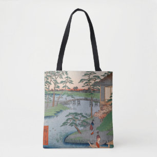 Mokuboji Tempel Vintage Ukiyo-e Japanisch Kunst Tasche