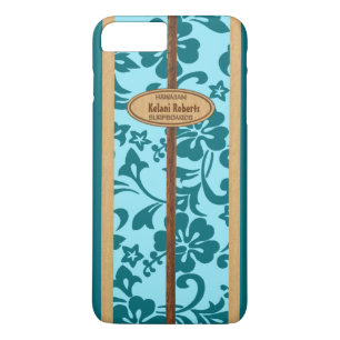 Mokuleia Hawaiian Faux-Holz-Monogramm-Surfboard Case-Mate iPhone Hülle
