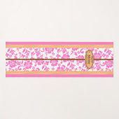 Mokuleia Hawaiian Hibiskus Monogram Surfboard Yogamatte (Vorderseite (Horizontal))