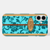 Mokuleia Hawaiian Imitats Wood Monogram Surfboard  Case-Mate iPhone Hülle (Rückseite (Horizontal))