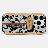 Mokuleia Hawaiian Imitats Wood Monogram Surfboard Case-Mate iPhone Hülle (Rückseite (Horizontal))