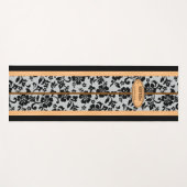 Mokuleia hawaiisches Hibiskus-Monogramm-Surfbrett Yogamatte (Vorderseite (Horizontal))