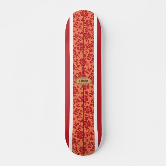Mokuleia Vintages Surfbrett Skateboard (Vorne)