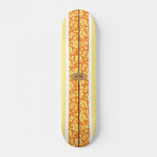 Mokuleia Vintages Surfbrett Skateboard (Vorne)
