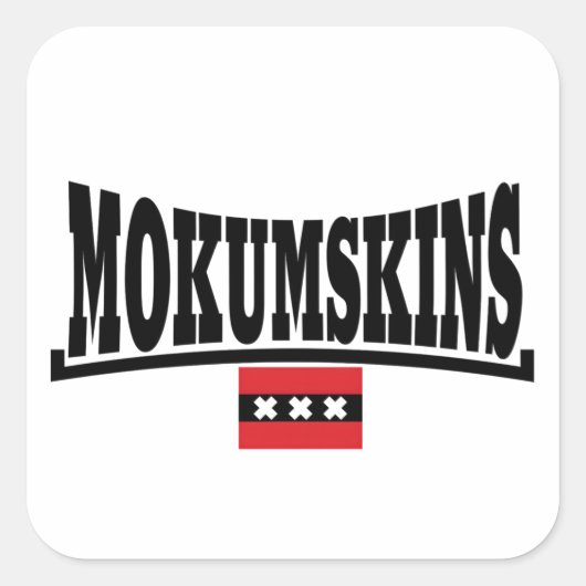 Mokumskinsstickers Quadratischer Aufkleber (Vorderseite)