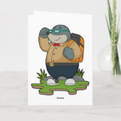 Mol as Hiker with Backpack Karte (Rückseite)