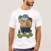 Mol as Hiker with Backpack T-Shirt (Vorderseite)