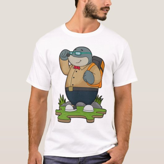 Mol as Hiker with Backpack T-Shirt (Vorderseite)