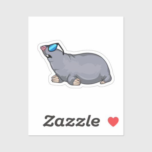 Mol with Sungasse Aufkleber (Blatt)