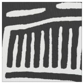 Mola Bird - Schwarz-weiß 21x21 Stoff (Nahaufnahme)