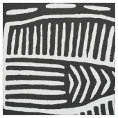 Mola Bird - Schwarz-weiß 21x21 Stoff (Muster)