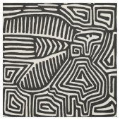 Mola Bird - Schwarz-weiße Version 2020 Stoff (Muster)