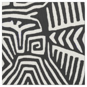 Mola Bird - Schwarz-weiße Version 3 Stoff (Nahaufnahme)