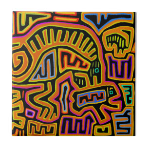 Mola Schamane Peyote Visionen Fliese