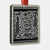 Mola Serpent Spirits Silbernes Ornament (Rechts)