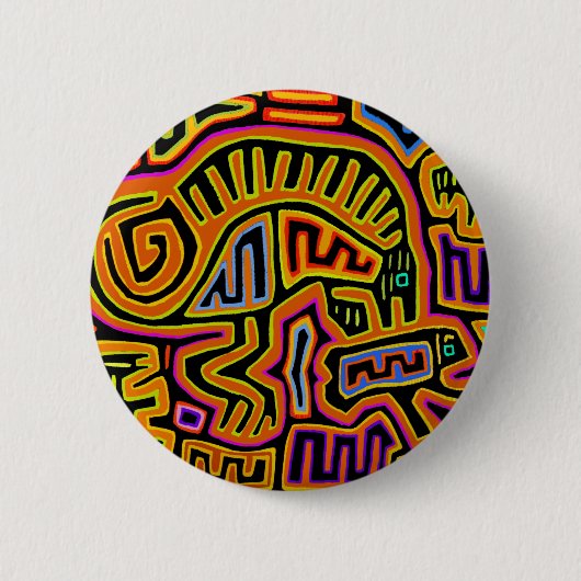 Mola Shaman Peyote Visions Button (Vorderseite)