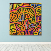 Mola Shaman Peyote Visions Leinwanddruck (Insitu (Holzboden))