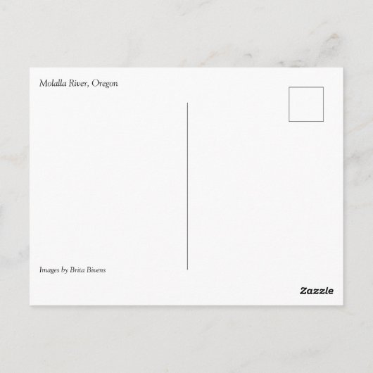 Molalla River, OR Postkarte (Rückseite)