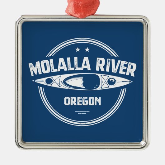 Molalla River Oregon Kayaking Ornament Aus Metall (Vorne)