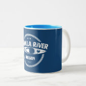 Molalla River Oregon Kayaking Zweifarbige Tasse (VorderseiteRechts)