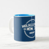 Molalla River Oregon Kayaking Zweifarbige Tasse (Vorderseite Links)